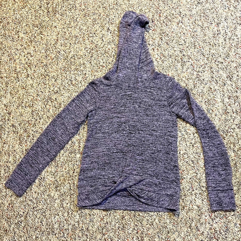 Girls Champion purple/black hoodie shirt sz M 7/8